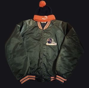 Chicago Bears 1989 NFL Chalkline Classic Satin button up Jacket men's Size XL
